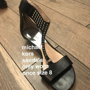 Michael Kors Celena Wedge Studded Sandals